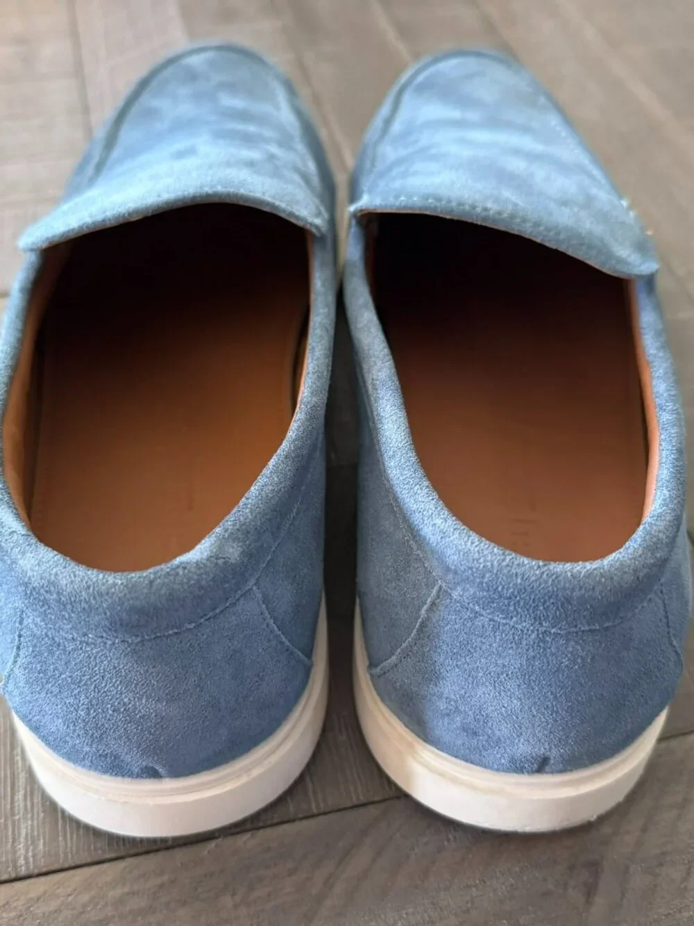 Nordstrom Harrison Casual Loafer Blue Skyway Orthotic Suede Leather Men's 11.5 M